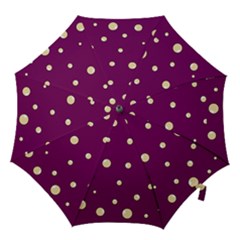 Purple And Yellow Bubbles Hook Handle Umbrellas (large) by Valentinaart