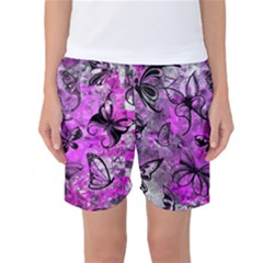 Butterfly Graffiti Women s Basketball Shorts by ArtistRoseanneJones