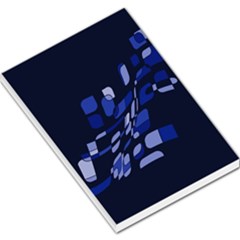 Blue Abstraction Large Memo Pads