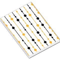 Yellow, Black And White Pattern Large Memo Pads