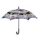 Hillary 2016 Historic Newspaper Collage Hook Handle Umbrellas (Small) View3