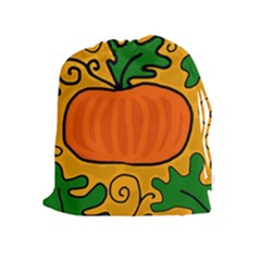 Thanksgiving Pumpkin Drawstring Pouches (extra Large) by Valentinaart