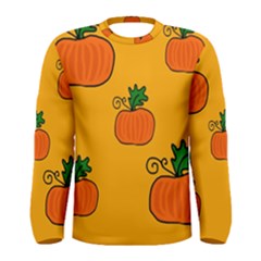 Thanksgiving Pumpkins Pattern Men s Long Sleeve Tee by Valentinaart