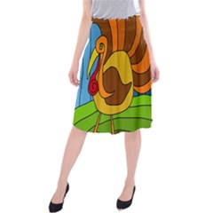 Thanksgiving Turkey  Midi Beach Skirt by Valentinaart