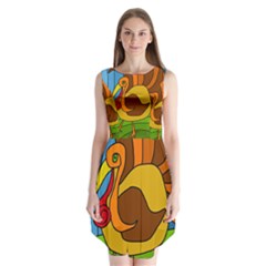 Thanksgiving Turkey  Sleeveless Chiffon Dress   by Valentinaart