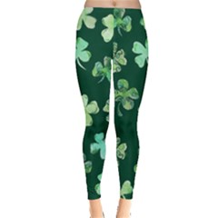 Lucky Shamrocks Leggings  by BubbSnugg