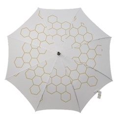 Honeycomb Pattern Graphic Design Hook Handle Umbrella (large) by picsaspassion