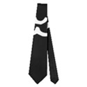 Funny Black And White Doodle Snowballs Neckties (Two Side)  View1