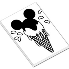 Blackandwhite Mickey Icecream Large Memo Pads