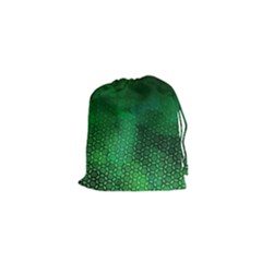 Ombre Green Abstract Forest Drawstring Pouches (xs)  by DanaeStudio