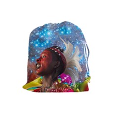 African Star Dreamer Drawstring Pouches (large)  by icarusismartdesigns