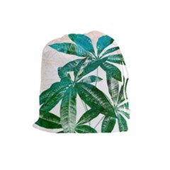 Pachira Leaves  Drawstring Pouches (large)  by DanaeStudio