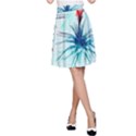 Tillansia Flowers Pattern A-Line Skirt View1