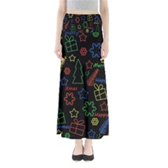 Playful Xmas Pattern Maxi Skirts