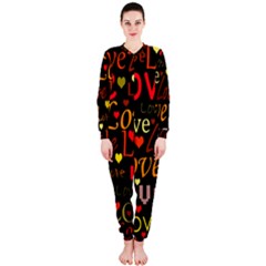 Love Pattern 3 Onepiece Jumpsuit (ladies)  by Valentinaart