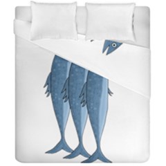 Mackerel Duvet Cover Double Side (california King Size) by Valentinaart