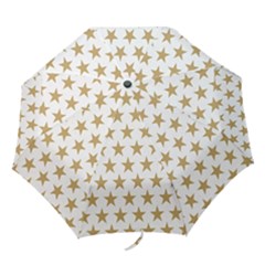 Golden Stars Pattern Folding Umbrellas by picsaspassion