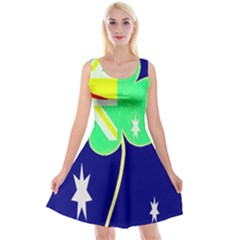 Irish Australian Australia Ireland Shamrock Funny St Patrick Flag Reversible Velvet Sleeveless Dress by yoursparklingshop