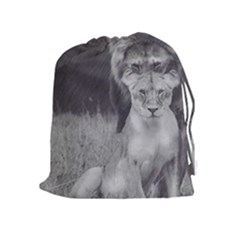 King And Queen Of The Jungle Design  Drawstring Pouches (extra Large) by FrontlineS