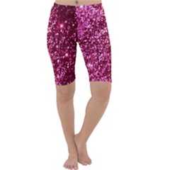 Pink Glitter Cropped Leggings  by Amaryn4rt