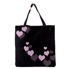 Pink Harts Design Grocery Tote Bag