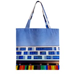 Office Building Zipper Grocery Tote Bag