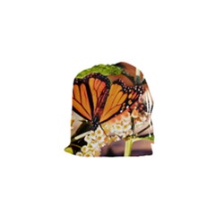 Monarch Butterfly Nature Orange Drawstring Pouches (xs)  by Amaryn4rt