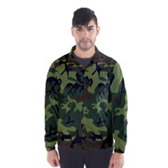 Camouflage Green Brown Black Wind Breaker (men) by Nexatart