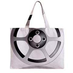 Car Wheel Chrome Rim Zipper Mini Tote Bag by Nexatart