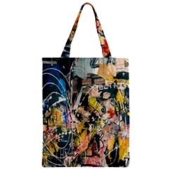 Art Graffiti Abstract Lines Zipper Classic Tote Bag by Nexatart