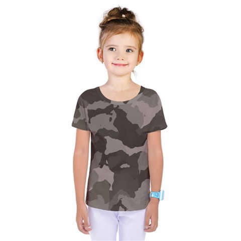 Background For Scrapbooking Or Other Camouflage Patterns Beige And Brown Kids  One Piece Tee by Nexatart