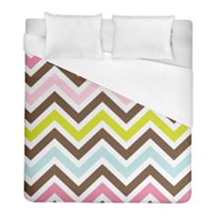 Chevrons Stripes Colors Background Duvet Cover (full/ Double Size)