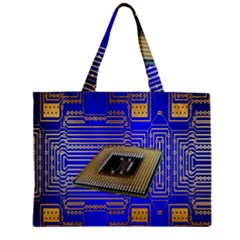 Processor Cpu Board Circuits Zipper Mini Tote Bag by Nexatart