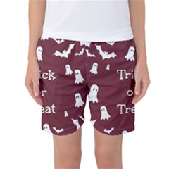 Halloween Free Card Trick Or Treat Women s Basketball Shorts by Nexatart