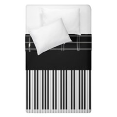 Piano Keyboard With Notes Vector Duvet Cover Double Side (single Size) by Nexatart