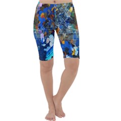 Abstract Farm Digital Art Cropped Leggings  by Nexatart