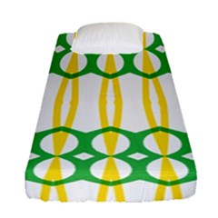 Green Yellow Shapes                                                                                                                  Fitted Sheet (single Size)