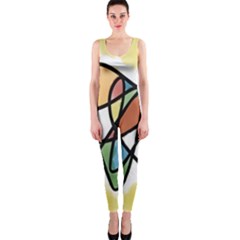 Art Abstract Exhibition Colours Onepiece Catsuit by Nexatart