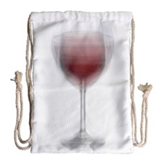 Wine Glass Steve Socha Drawstring Bag (large) by WineGlassOverlay