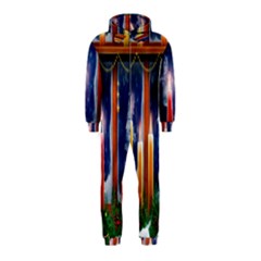 Christmas Lighting Candles Hooded Jumpsuit (kids) by Nexatart