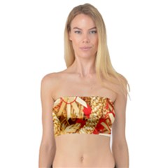 Christmas Straw Xmas Gold Bandeau Top by Nexatart