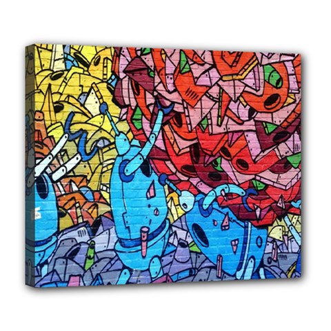 Colorful Graffiti Art Deluxe Canvas 24  X 20   by Nexatart