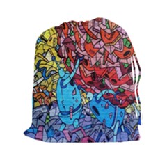 Colorful Graffiti Art Drawstring Pouches (xxl) by Nexatart