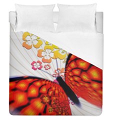 Greeting Card Butterfly Kringel Duvet Cover (queen Size)