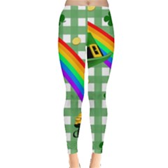 St  Patrick s Day Rainbow Leggings  by Valentinaart