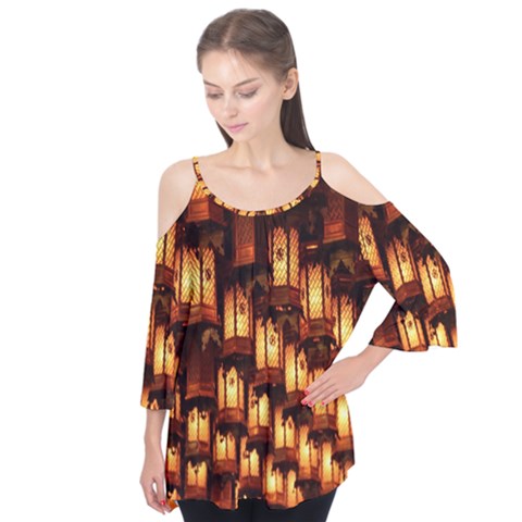 Light Art Pattern Lamp Flutter Tees by Nexatart