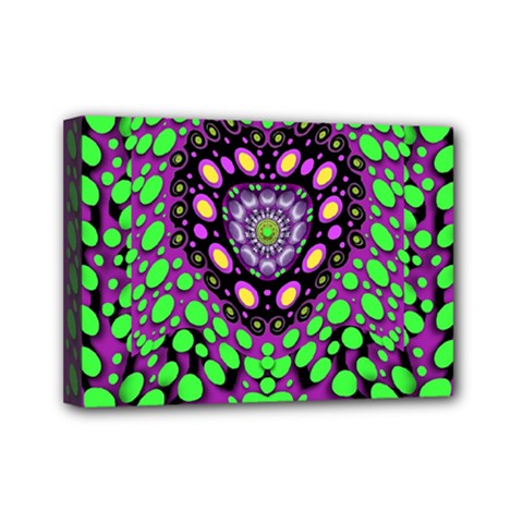 Dots And Very Hearty Mini Canvas 7  X 5  by pepitasart