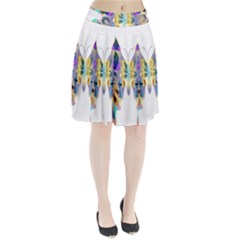 Abstract Animal Art Butterfly Pleated Skirt by Amaryn4rt