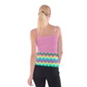 Easter Chevron Pattern Stripes Spaghetti Strap Top View2