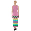 Easter Chevron Pattern Stripes Fitted Maxi Dress View2